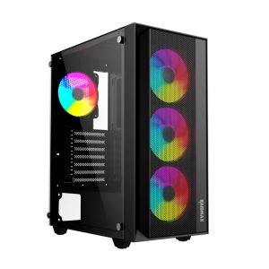 Raidmax V1000TBS ATX  Micro-ATX  Mini-ITX ARGB Mid-Tower Gaming Chassis – Black