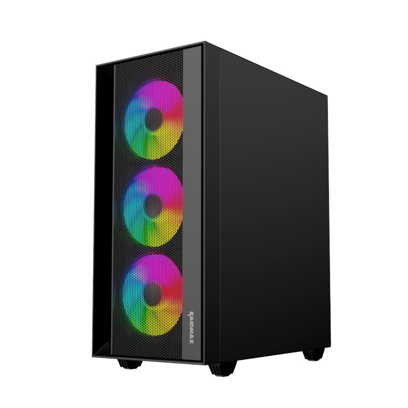 Raidmax V1000TBS ATX Micro-ATX Mini-ITX ARGB Mid-Tower Gaming Chassis – Black - Image 3