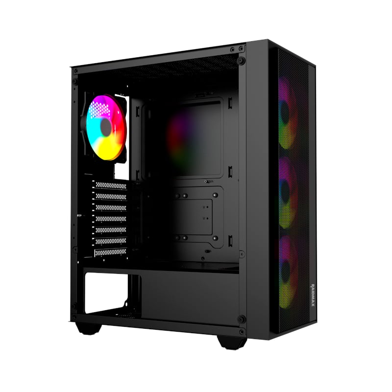 Raidmax V1000TBS ATX Micro-ATX Mini-ITX ARGB Mid-Tower Gaming Chassis – Black - Image 4