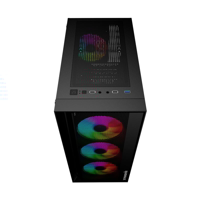 Raidmax V1000TBS ATX Micro-ATX Mini-ITX ARGB Mid-Tower Gaming Chassis – Black - Image 6