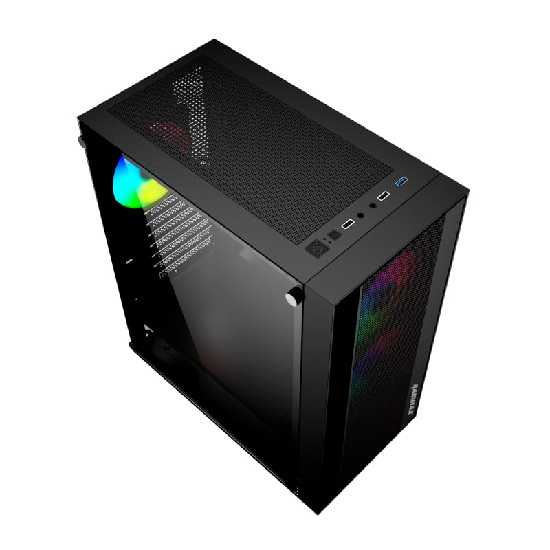 Raidmax V1000TBS ATX Micro-ATX Mini-ITX ARGB Mid-Tower Gaming Chassis – Black - Image 8