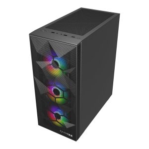 Raidmax V151TBS ATX Micro-ATX  Mini-ITX RGB Mid-Tower Gaming Chassis – Black