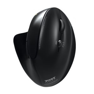 Port Connect Wireless Rechargeable Ergonomic Mouse Bluetooth – Black