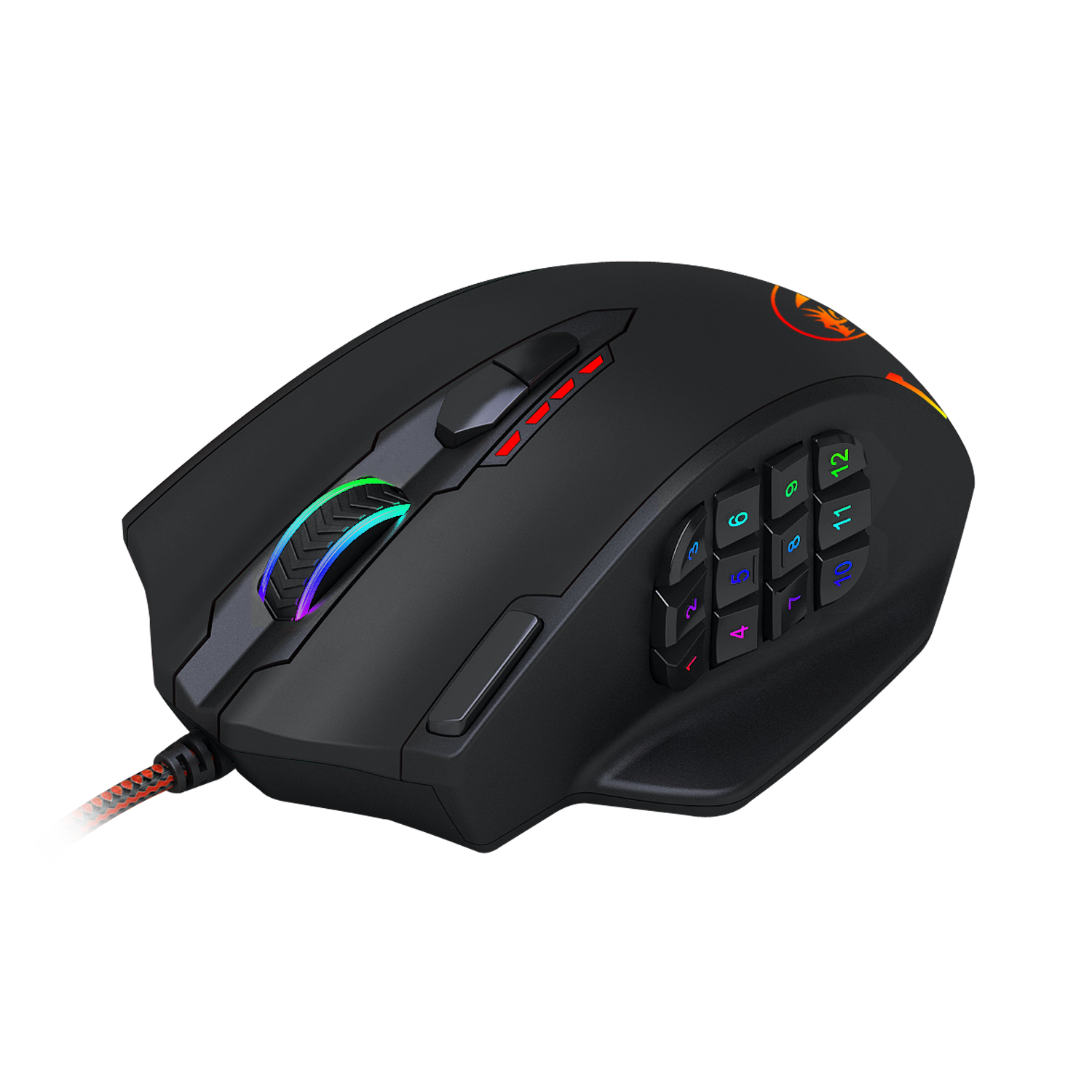 REDRAGON IMPACT 12400DPI MMO Gaming Mouse – Black - Image 2