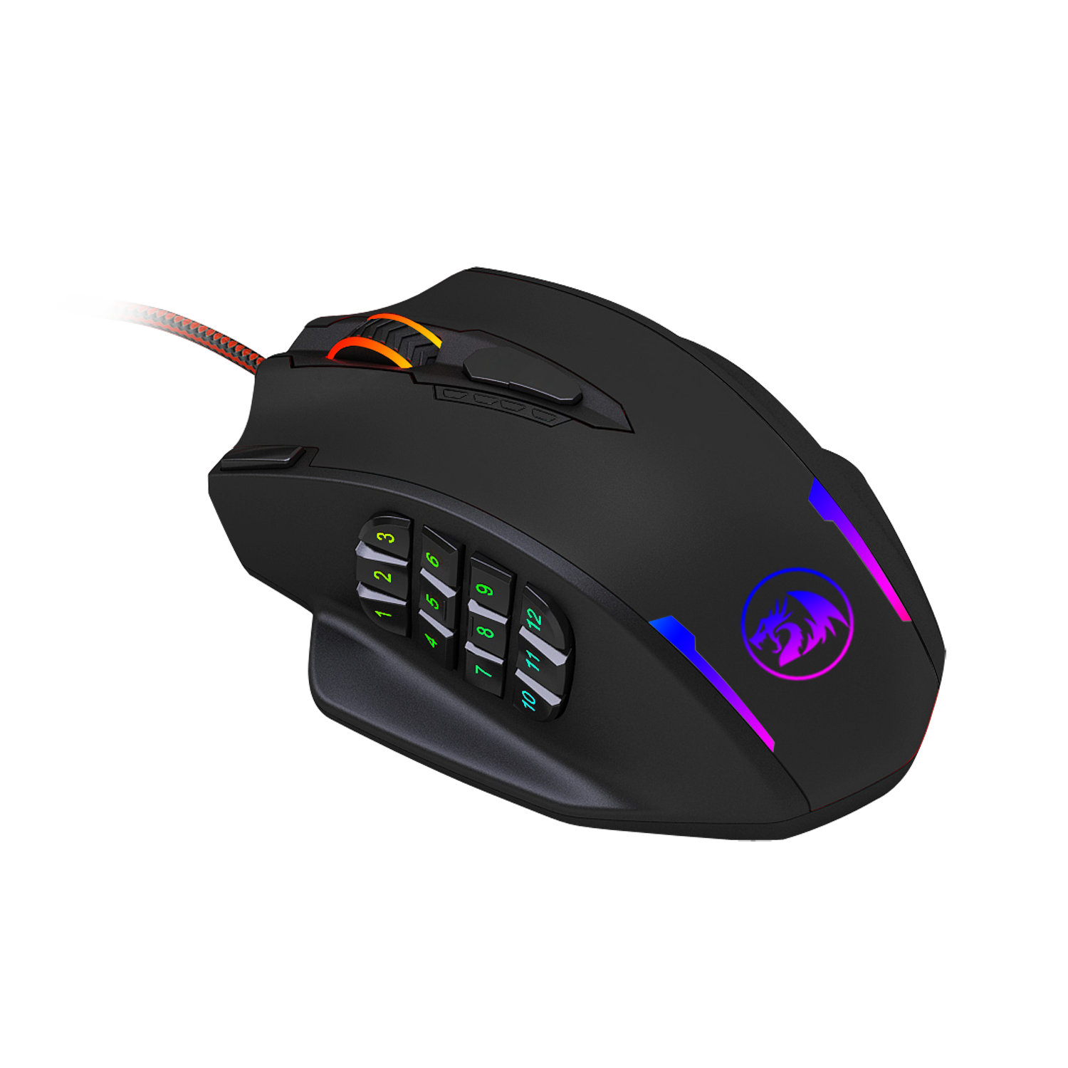 REDRAGON IMPACT 12400DPI MMO Gaming Mouse – Black - Image 3