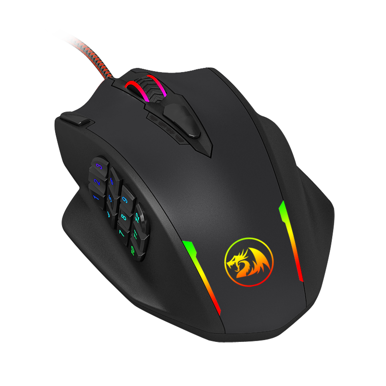 REDRAGON IMPACT 12400DPI MMO Gaming Mouse – Black