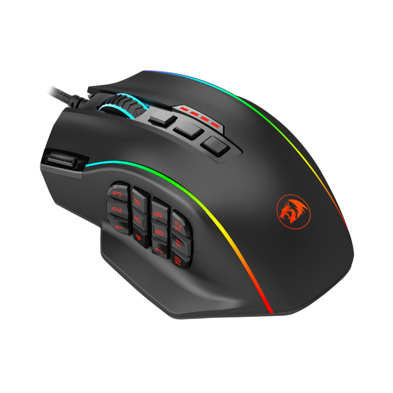 REDRAGON PERDICTION 4 12400DPI RGB MMO Ergo Gaming Mouse – Black - Image 6