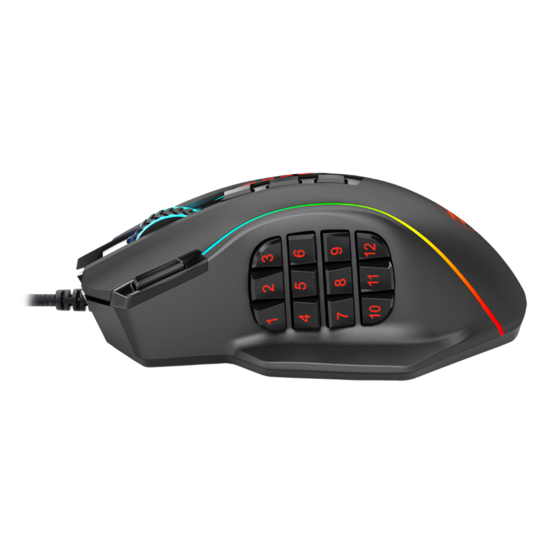 REDRAGON PERDICTION 4 12400DPI RGB MMO Ergo Gaming Mouse – Black - Image 7