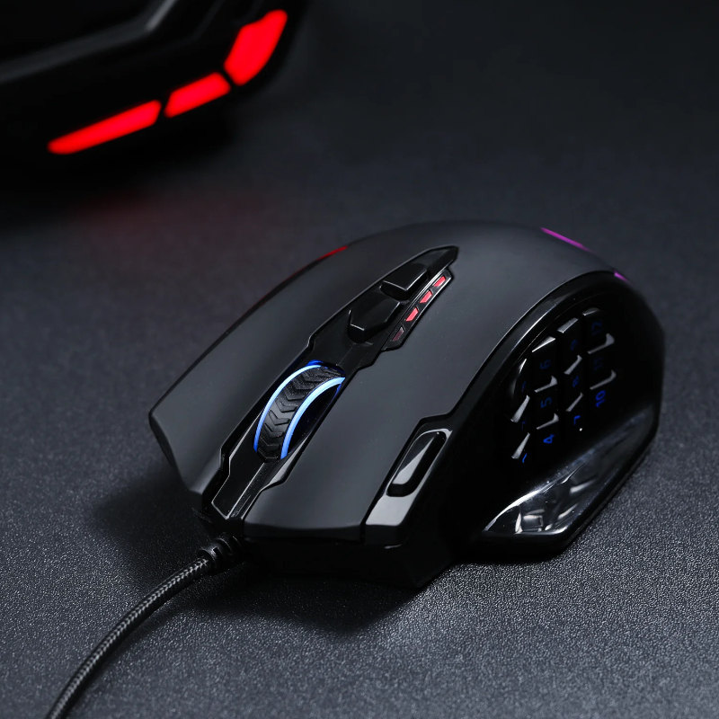 REDRAGON IMPACT 12400DPI MMO Gaming Mouse – Black - Image 9
